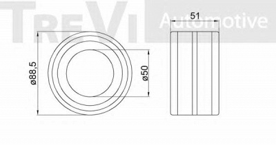 TREVI AUTOMOTIVE wb1041 -  Комплект подшипника ступицы колеса